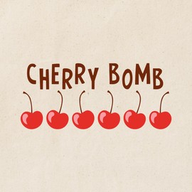 CafePress Cherry Bomb Tote Bag Reusable Natural Beige Canvas Shopping Bag