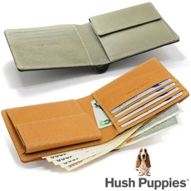 Hush Puppies HP0606 Hush Puppies Nick Wallet Bifold Coin Purse Cowhide Leather HP0606 (Green (50)), green (50)