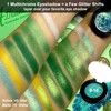 Afflano Single Green Eyeshadow Shimmering Highly Pigmented Multichrome Eyeshadow Green,