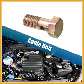 Partuto 2 Set Banjo Bolt Brake Fitting Adapter Kit M8x1.25 Brake Line Thread Banjo Bolt with 8mm Spacers Replacement