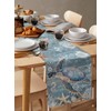 Lsrtoss Blue Turtle Coastal Table Runner 48 Inches Long, Summer