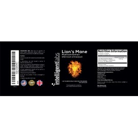 Intelligent Labs Lion’s Mane Mushroom Extract, from The Fruiting Bodies of Hericium Erinaceus, 1000mg per Serving, 120 Capsules, Mycelium and Grain-Free