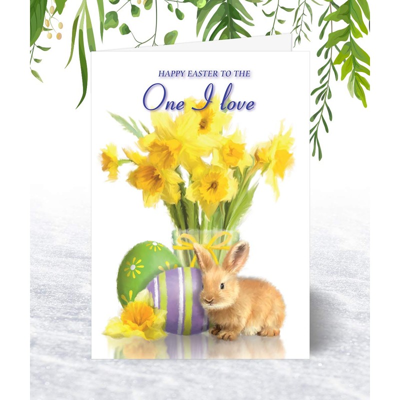One I Love Easter Card - Medium Sized Card (A5