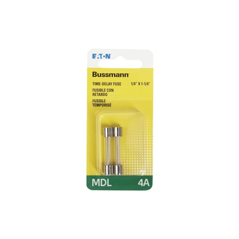 Bussman BP/MDL-4 4 Amp Glass Tube Time Delay Fuse 2