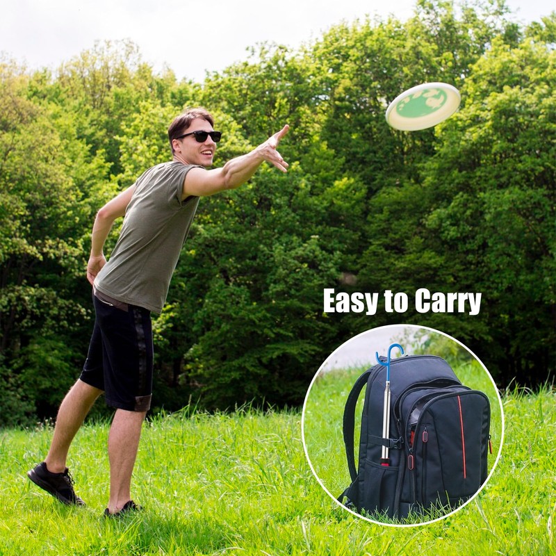 ARefugen Disc Golf Retriever Pole with Hook - 10 Ft