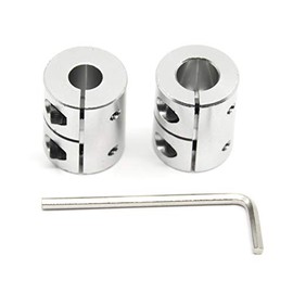 Befenybay 2 PCS 8mm to 10mm Shaft Coupling 25mm Length 20mm Diameter Coupler Aluminum Alloy for 3D Printer CNC Machine (8x10mm)