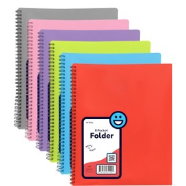 Poly 8 Pocket Organizer File Folder Letter Legal Document Organizer Perfect for Office, College, School and More (Pack of 6) - by Emraw