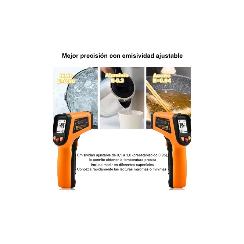 Termometro Digital Infrarrojo Ambiental Industrial -50-400°c