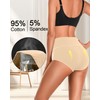 ASIMOON Tummy Control Underwear for Women Cotton High Waisted Plus