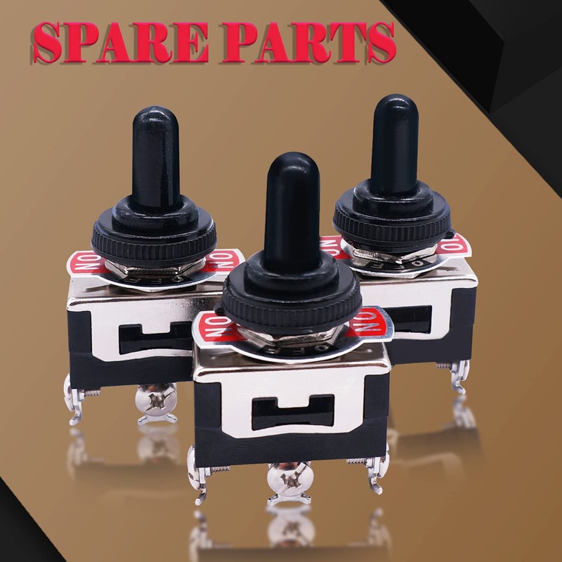 Twidec/3Pcs Heavy Duty Rocker One-Side Momentary Toggle Switch 16A 250V
