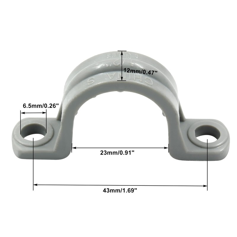 Bonsicoky 12 Pcs 1/2 Inch PVC Pipe Straps - Two