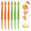 Mabor 6Pcs Orange Peeler Tool Plastic Citrus Lemon Peeler Orange