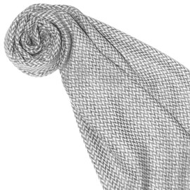 Lorenzo Cana Cashmere Scarf 100% Cashmere Winter Scarf Men's Scarf Natural Fibre Natural, Braided pattern grey/white