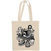 Iprints Cartoon Style Old Mechanic Sewing Machine Natural Cotton Tote