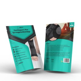 Omni Fit® Flexisupport Plus 2024 Ankle Support for Foot Pain and Athletes Preventive Effect Against Plantar Fasciitis and Heel Spurs, 4-Way Compression, Breathable and Extra Cosy (L)