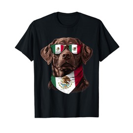Mexican Flag Labrador Mom Dog Dad Heritage Mexico T-Shirt for Men Women Kids