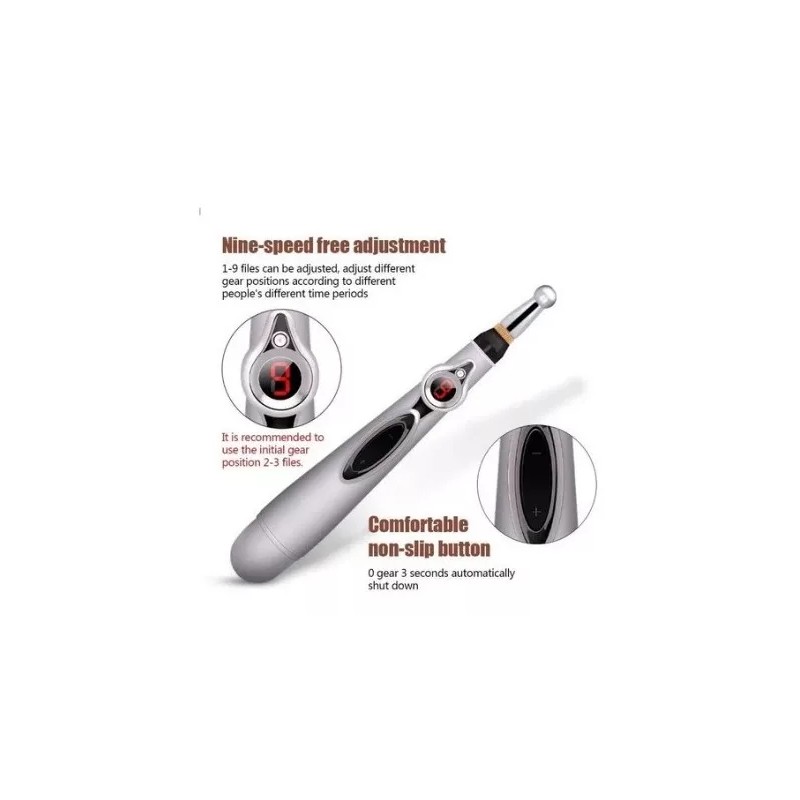 CUPRISHDIKALUR STORE Pluma Masajeadora Electro Estimulación Fascial Acupuntura