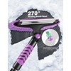 JOYTUTUS 41.5IN Extendable Snow Brush and Ice Scraper, 270°Pivoting Snow