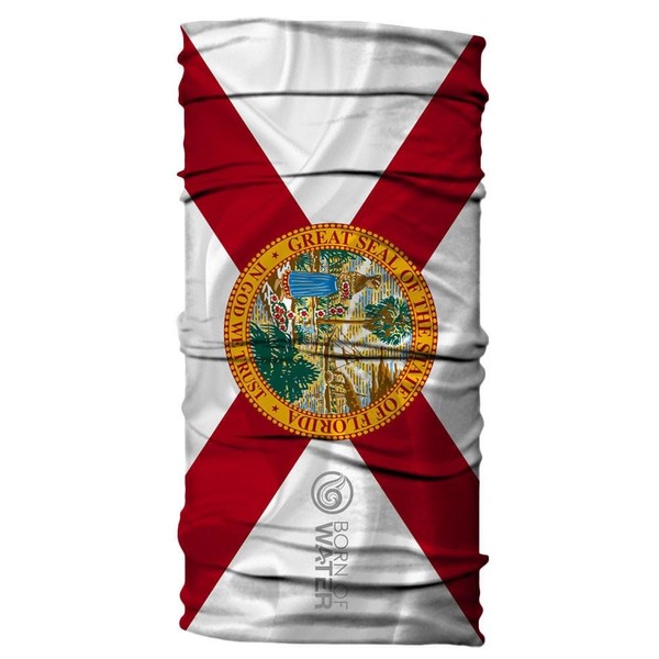 Born of Water Neck Gaiter: Flags: Fishing Face Mask Shield