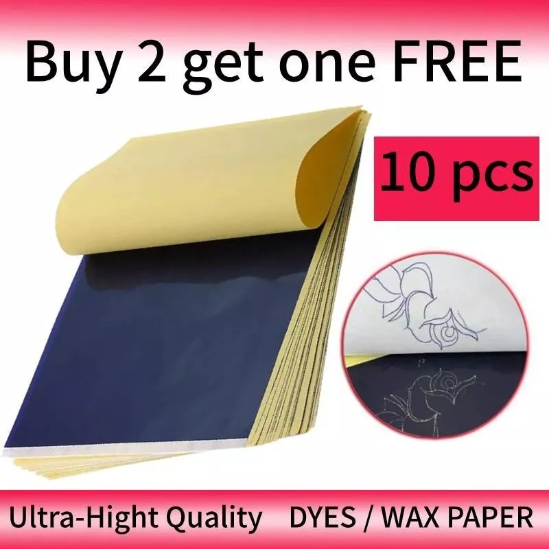 Unbranded 10 Tattoo Transfer Paper Stencil Carbon Thermal Tracing Hectograph