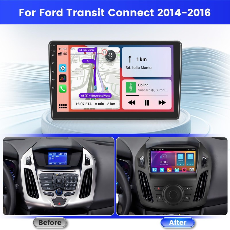 Inefala 2+64G Screen for Ford Transit Connect 2014 2015 2016