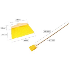 KOTARBAU® Maxi Industrial Broom with Long Bristles