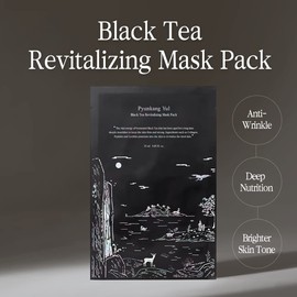 [PKY] Pyunkang Yul Black Tea Revitalizing Mask Pack for Anti-aging & Fine Line Care, Increase Skin Elasticity, Deep Nutrition, Zero-Irritation, Korean Skincare (10 pcs)