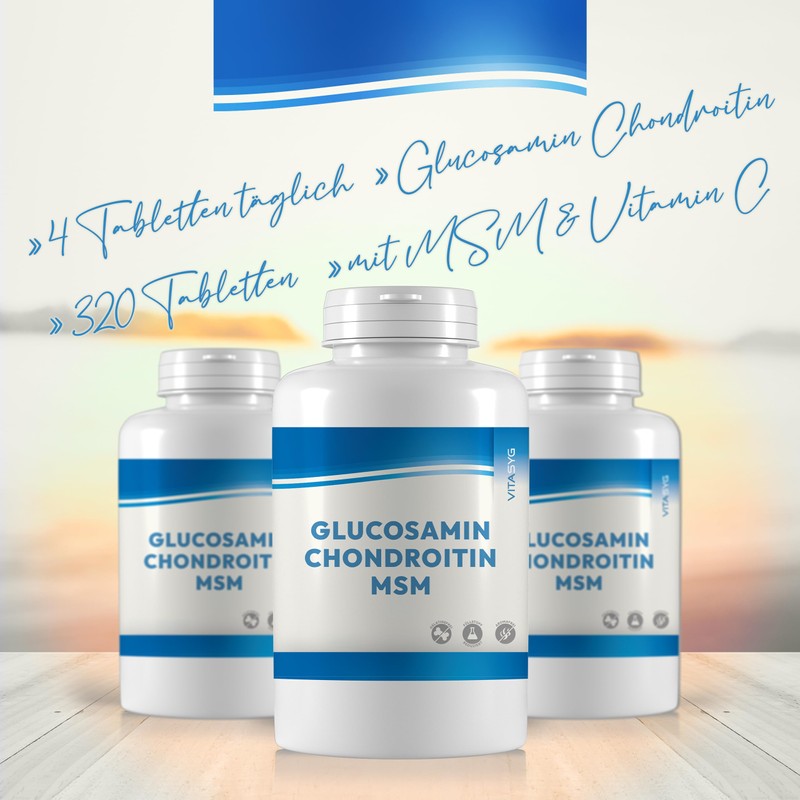 Vitasyg Glucosamine Chondroitin MSM + Vitamin C - 320 Tablets