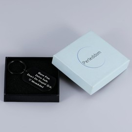 Perleddom School Supplies for Girls Son Daughter Funny Keychain for Teen Drive Safe Keyring Gifts Don't Do Stupid St Gifts from Mom Dad Birthday Gifts for Teenagers Boys Girls Stocking Stuffer Gifts