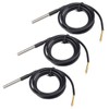 VKLSVAN 3PCS DS18B20 1M Length Stainless Steel Waterproof Temperature Probe