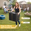Greesum Outdoor Storage Box 31 Gallon Storage Box with Lid