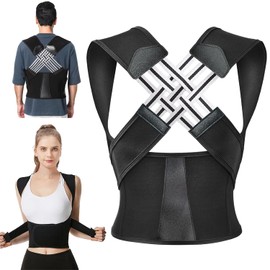 Verstellbarer Rückenhaltungsgürtel,Haltungskorrektur, Haltungstrainer für Frauen Männer,Rückenstütze vollständig für Wirbelsäule und Schulter, bietet Schmerzlinderung im Nacken und in der Schulter,XXL