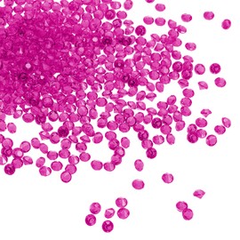PATIKIL 10000Pcs Acrylic Wedding Diamonds 3mm Table Scatter Confetti Crystals Vase Fillers Gems for Table Centerpiece Bridal Shower Party, Dark Pink
