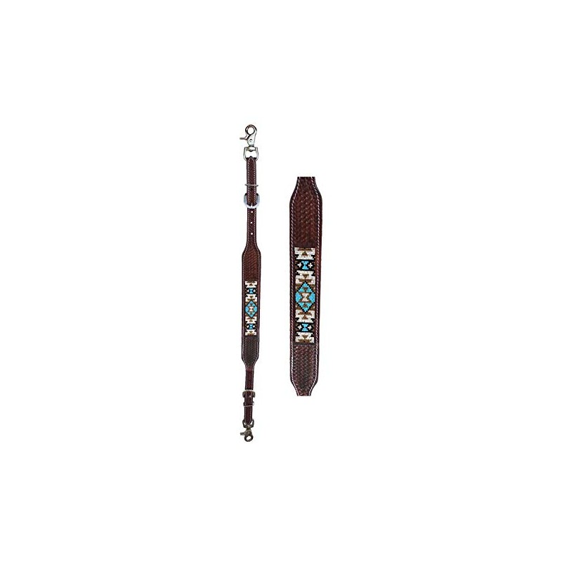 CHALLENGER Western Tack Floral Tooled Leather Wither Breast Collar Strap