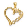 IceCarats 14K Solid Yellow Gold Mom Heart Infinity Twisted Love