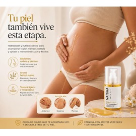 Natura Skin Oil 100ml. - Aceite Corporal Hidratante para Estrías y Cicatrices con Rosa Mosqueta, Almendra, Aguacate y Vitamina E, Textura Ligera No Grasosa
