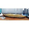 Deco 79 Glam Resin Decorative Bowl Ps Gold Feather Tray