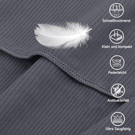 Pameil Microfibre Towel Set of 2 (160 x 80 cm Large Bath Towel + 80 x 40 cm Small Towel), Compact & Quick-Drying Microfibre Towels, Sports Towel, Travel Towel, Beach Towel