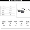 OSAGAMA Fashion Sunglasses Small Rectangular Rimless Glasses for Men and