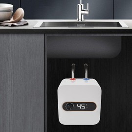 1500W Tank Water Heater Electric, Instant Water Heater with LED Display, 110V Fast Heating Hot Water Heater for Homes, Kitchens, Apartments