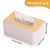 Tissue Box with Bamboo Lid, Tissue Box, Cosmetic Tissue Box