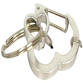 Rubit Medium Heart Aluminum Dog Tag Clip - Silver