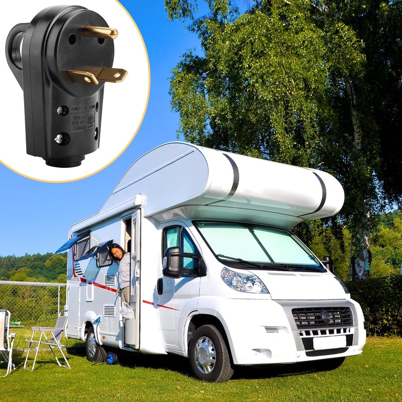 30 Amp RV Male Plug Replacement,125V ED-304P Heavy Duty RV