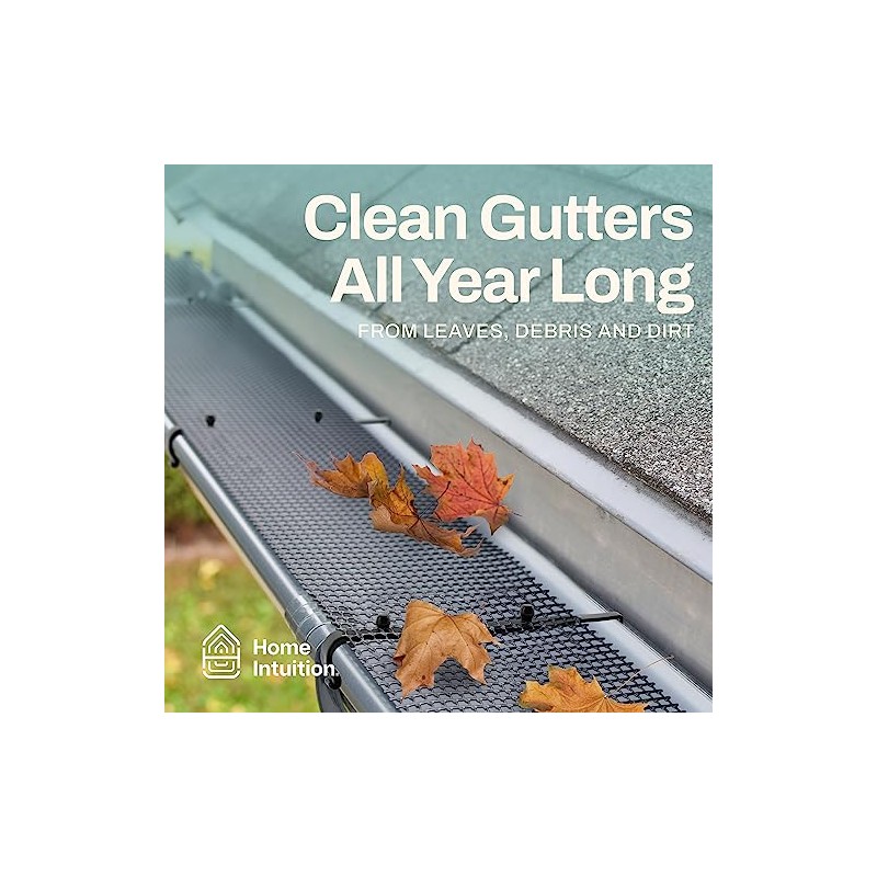 Home Intuition 2-Pack Leader and Gutter Guard from Leaves, Twigs,