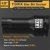 1/2" Drive T70 Torx Star Bit Socket, CR-MO Steel, for