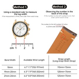 REZERO Leather Watch Bands Quick Release Genuine Leather Watch Strap for Men Women-18mm 19mm 20mm 21mm 22mm 23mm 24mm Italian Cowhide Replacement Straps