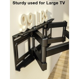 USX STAR UL Listed Full Motion TV Wall Mount for Most 32-70 inch TVs, Wall Mount TV Bracket for 40 50 55 65 inch TV with Smooth Swivel, Tilt, Extension, Level-Has Hardware & Drill Template