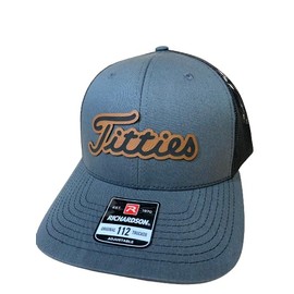 GP POWER GOLF Original Titties Mesh Hat - Trucker Cap with Adjustable Strapback (Charcoal)