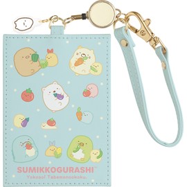 PB68801 Sumikko Gurashi "Welcome! Tabemono Okoku" Pass Case with Reel