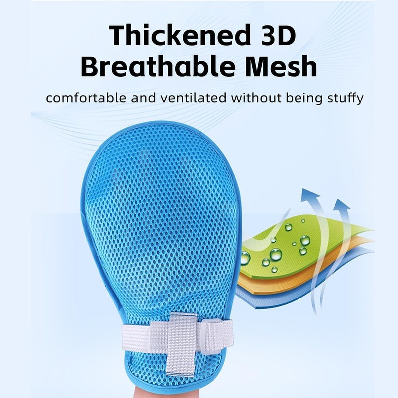 CRAZY ROSA Dementia Restraint Gloves - 2PCS Anti-Scratch Protective Breathable